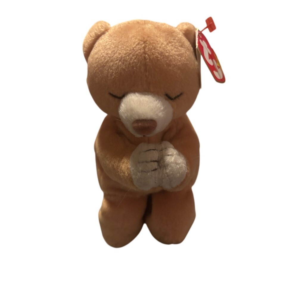 Rare TY Beanie Baby - HOPE the‎ Praying Bear (Tag Errors!)